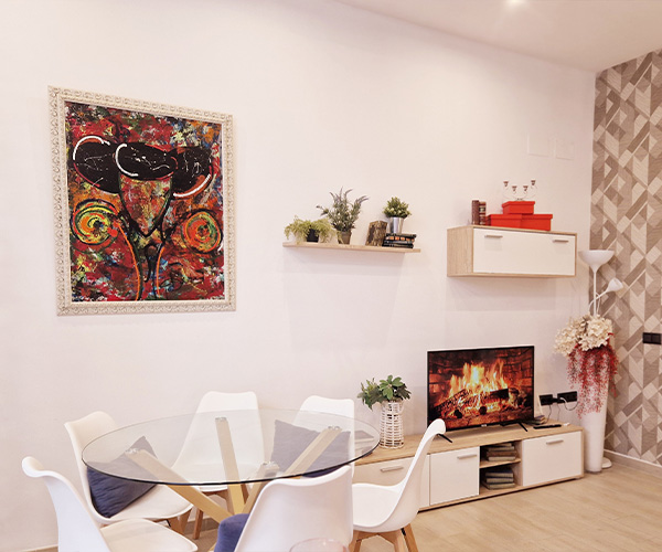 sala principal del apartamento santa maria en rota